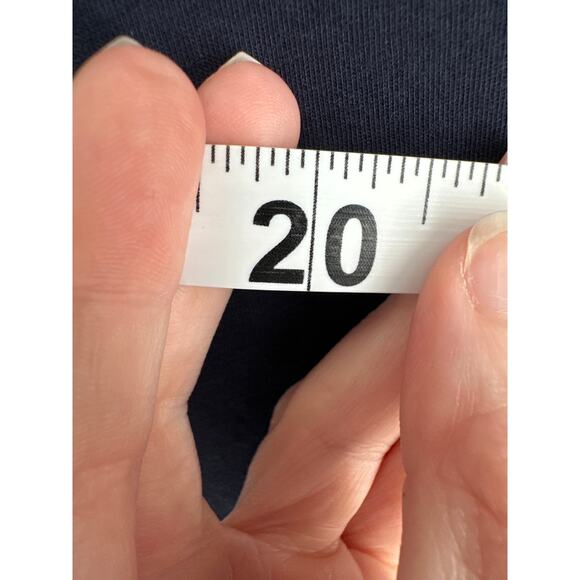 Talbots Top Womens Small Navy Blue Floral Embroidered Boho Cottage Tunic Cotton - Picture 8 of 8